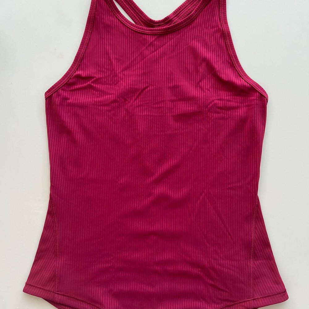 Lululemon ribbed high-neck racer-back tank. Size 4